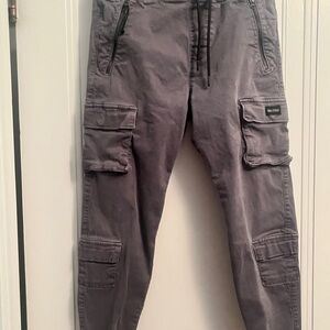Hollister Men's Charcoal Cargo Pants